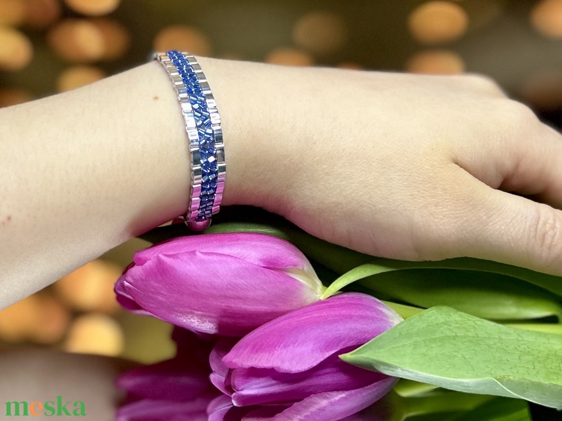 Fűzött gyöngy karkötő - ékszer - karkötő - gyöngyös karkötő - Meska.hu