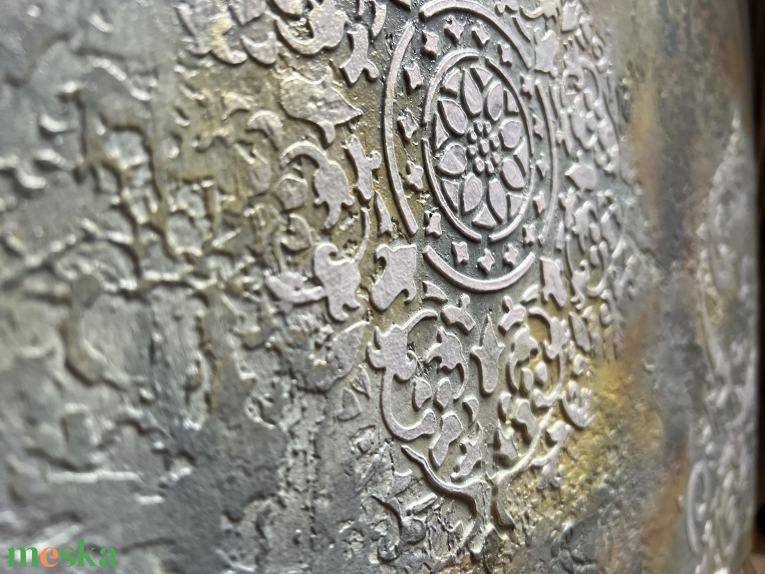 Mandala 2 - Strukturált absztrakt festmény (38x32 cm) - művészet - festmény - festmény vegyes technika - Meska.hu