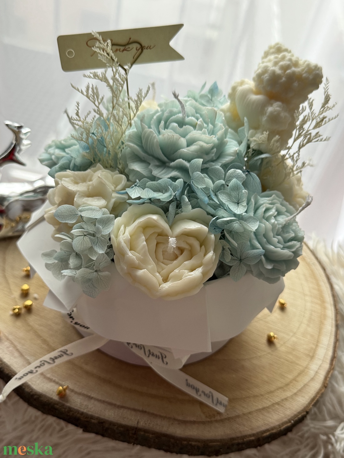 Gyertya virágbox - otthon & életmód - gyertya, illat, aroma - gyertya - Meska.hu