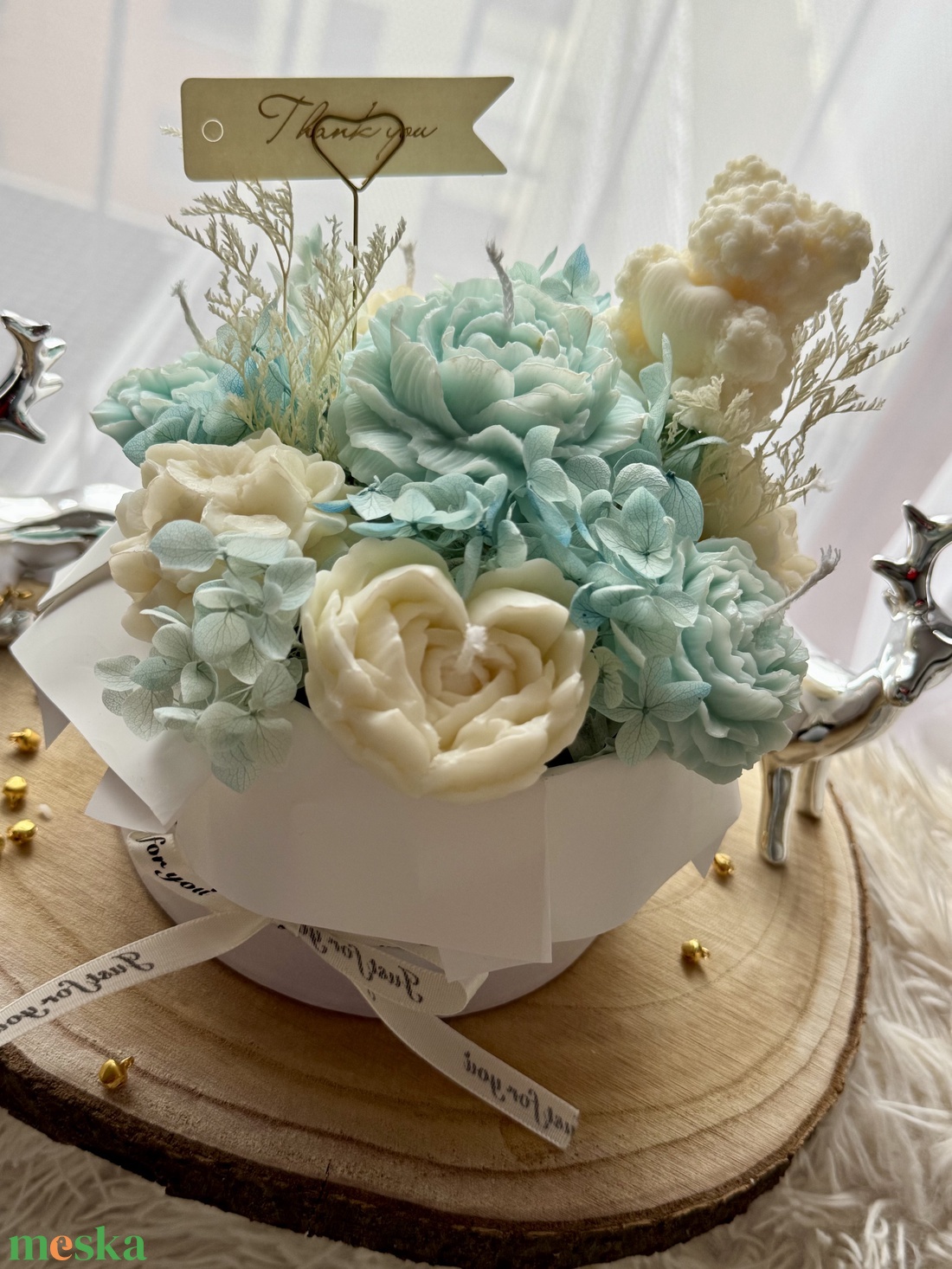 Gyertya virágbox - otthon & életmód - gyertya, illat, aroma - gyertya - Meska.hu