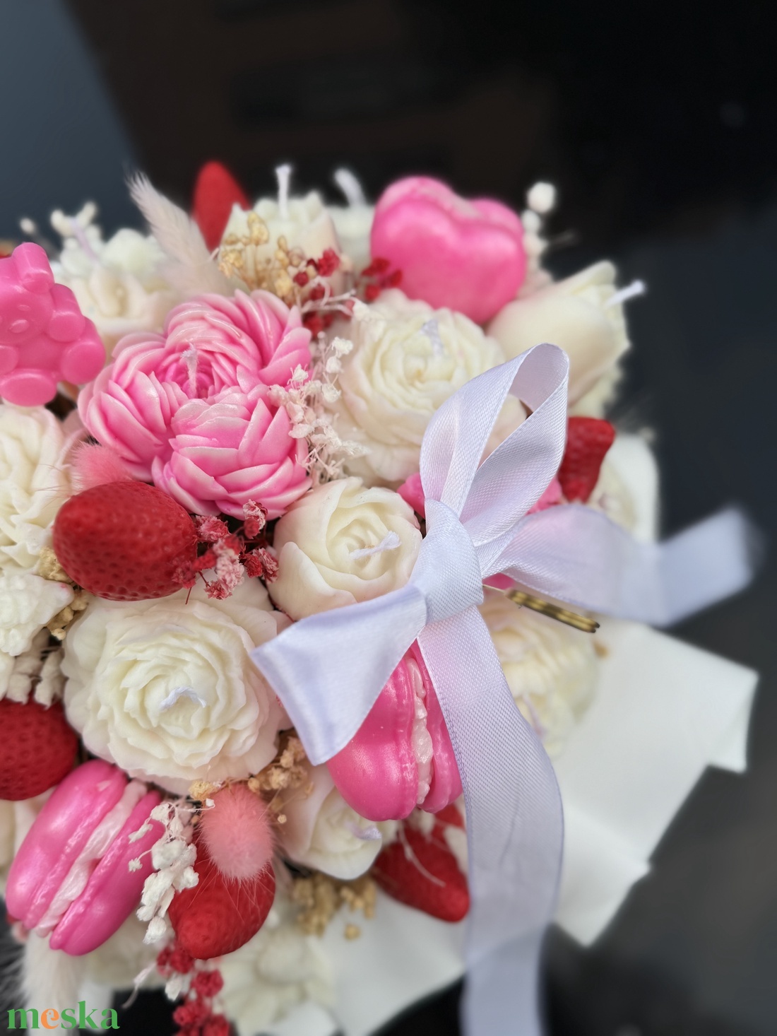 Édes gyertya virágbox - otthon & életmód - gyertya, illat, aroma - gyertya - Meska.hu