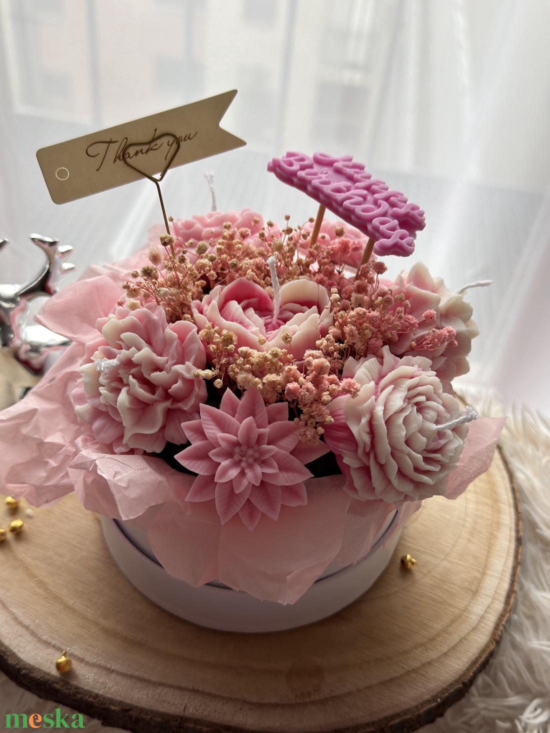 Gyertya viragbox - otthon & életmód - gyertya, illat, aroma - gyertya - Meska.hu