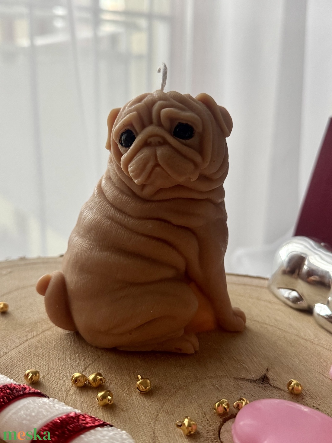 Mopsz gyertya � egy csepp boldogság - otthon & életmód - gyertya, illat, aroma - gyertya - Meska.hu