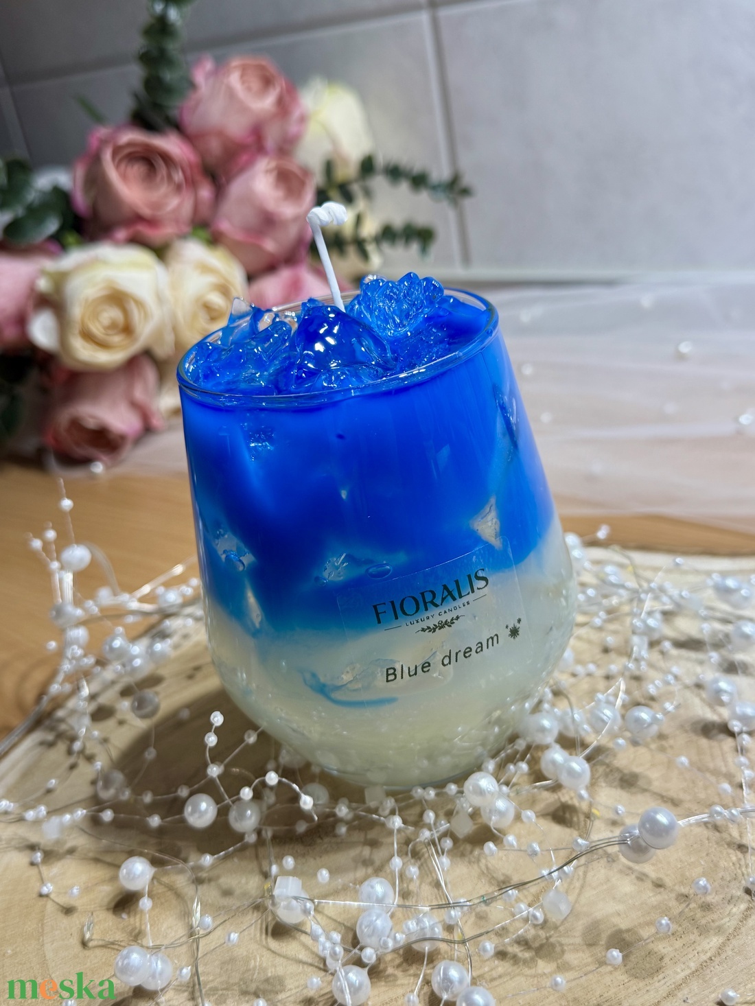 Blue dream- gyertya - otthon & életmód - gyertya, illat, aroma - gyertya - Meska.hu