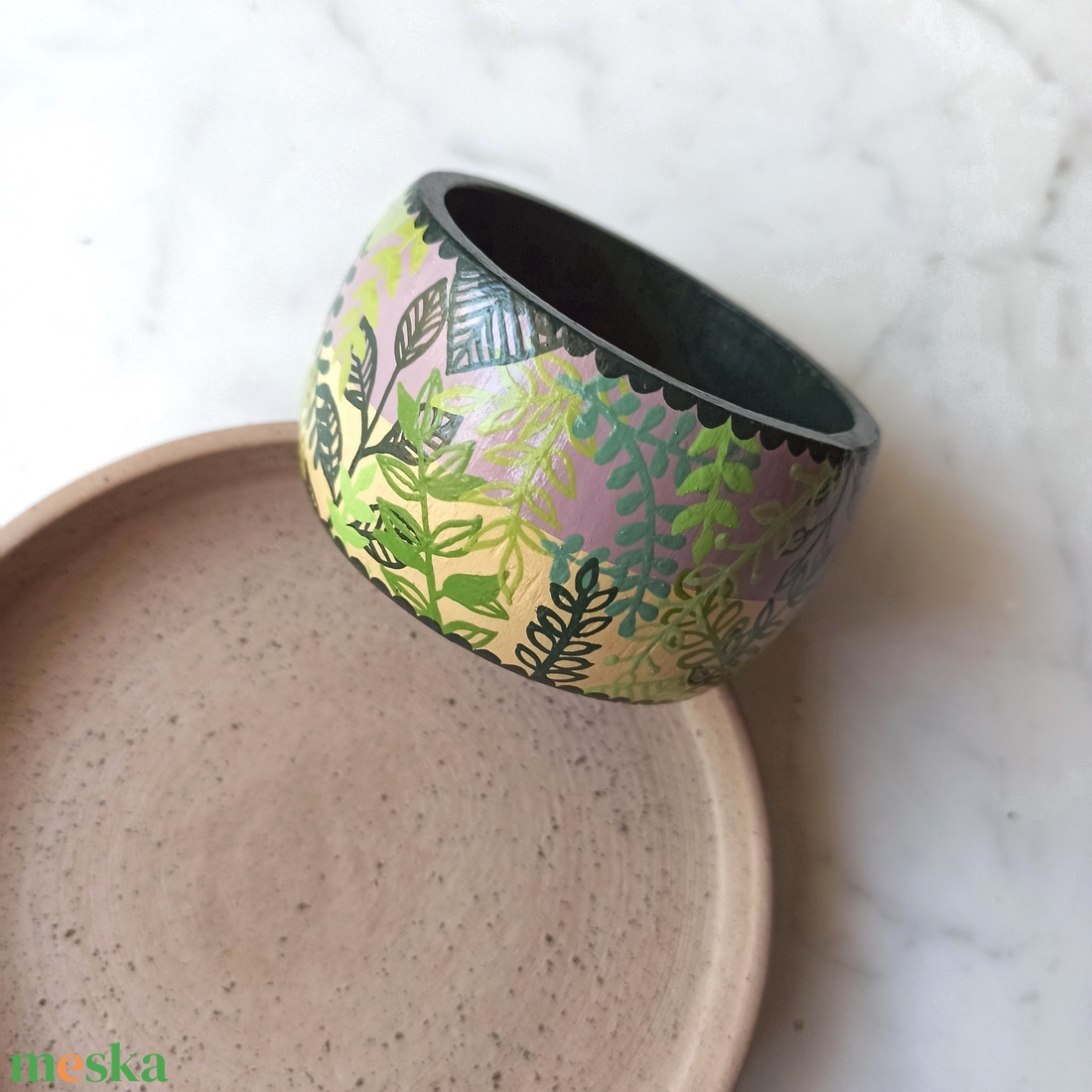 Leveles festett fa karkötő - ékszer - karkötő - karperec - Meska.hu