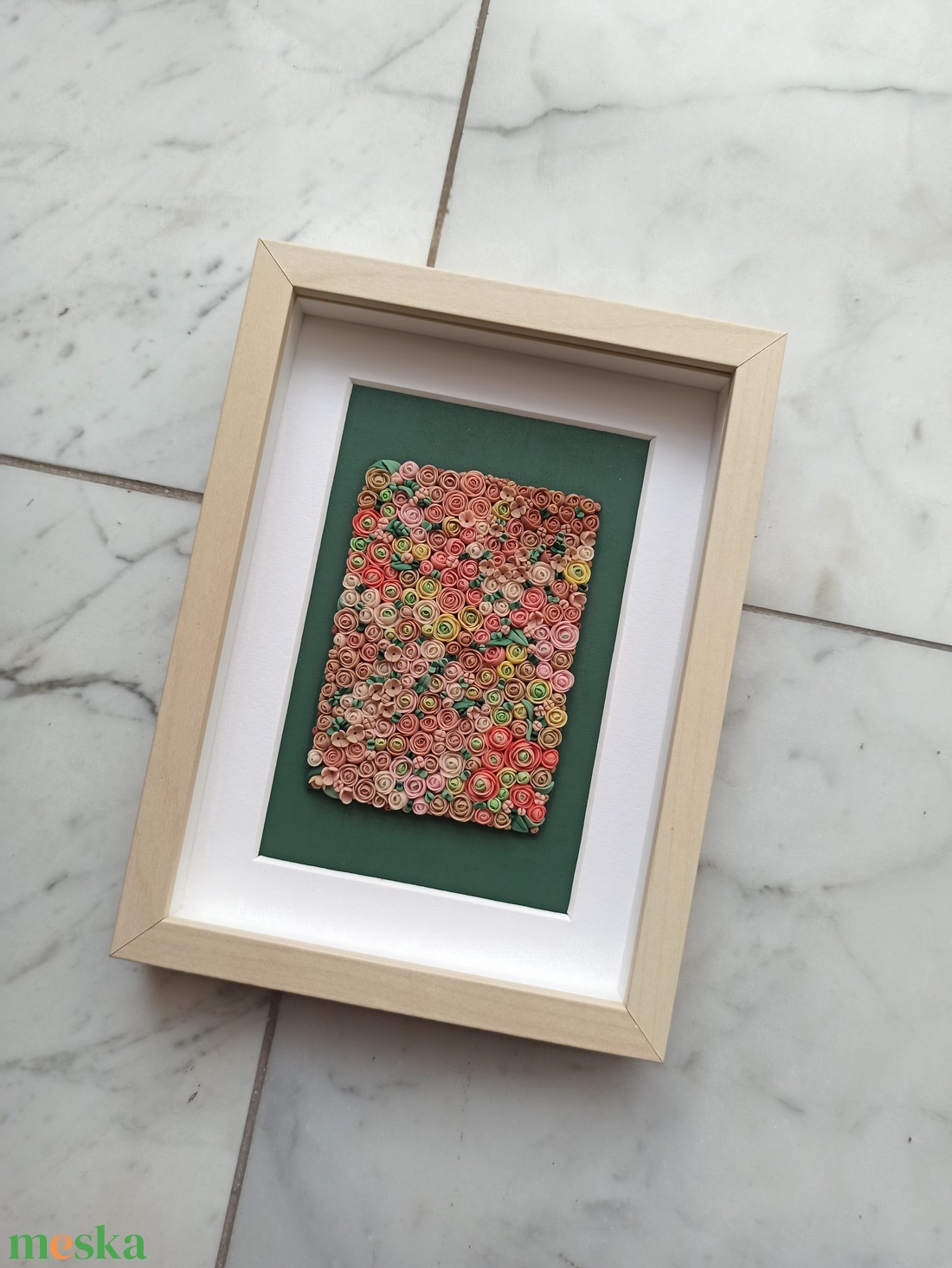 Púder virágtenger - 3D gyurma kép (M) - otthon & életmód - dekoráció - kép & falikép - 3d képek - Meska.hu