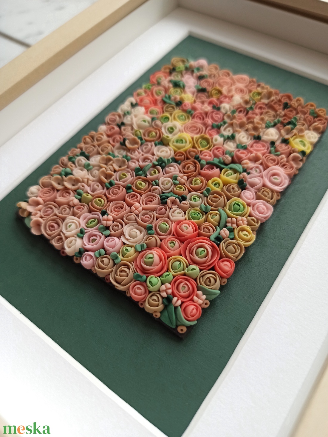 Púder virágtenger - 3D gyurma kép (M) - otthon & életmód - dekoráció - kép & falikép - 3d képek - Meska.hu