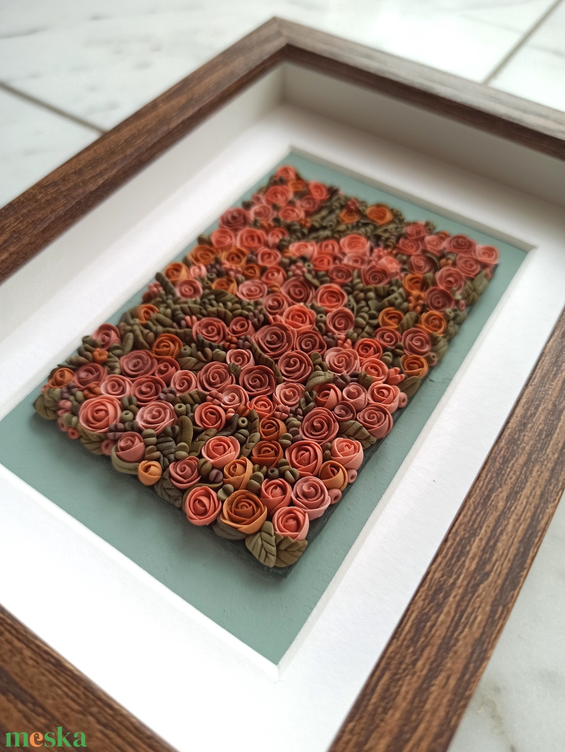 Őszi virágtenger - 3D gyurma kép (S) - otthon & életmód - dekoráció - kép & falikép - 3d képek - Meska.hu