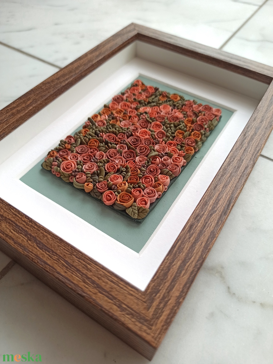 Őszi virágtenger - 3D gyurma kép (S) - otthon & életmód - dekoráció - kép & falikép - 3d képek - Meska.hu