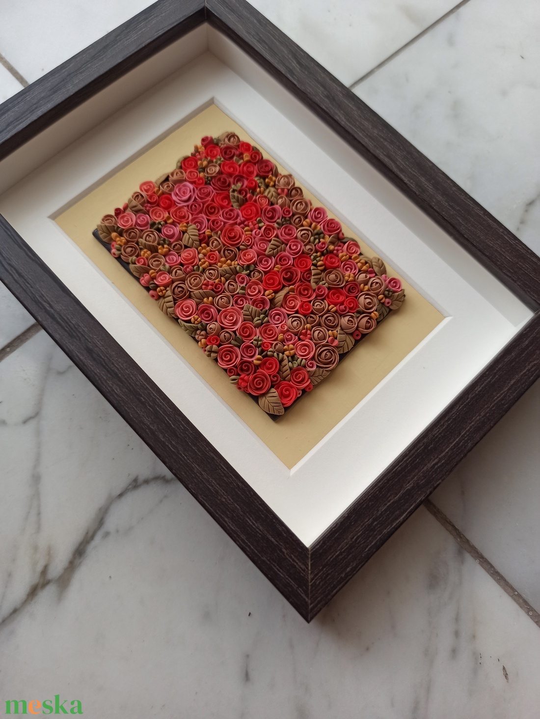 Pink virágtenger - 3D gyurma kép (S) - otthon & életmód - dekoráció - kép & falikép - 3d képek - Meska.hu