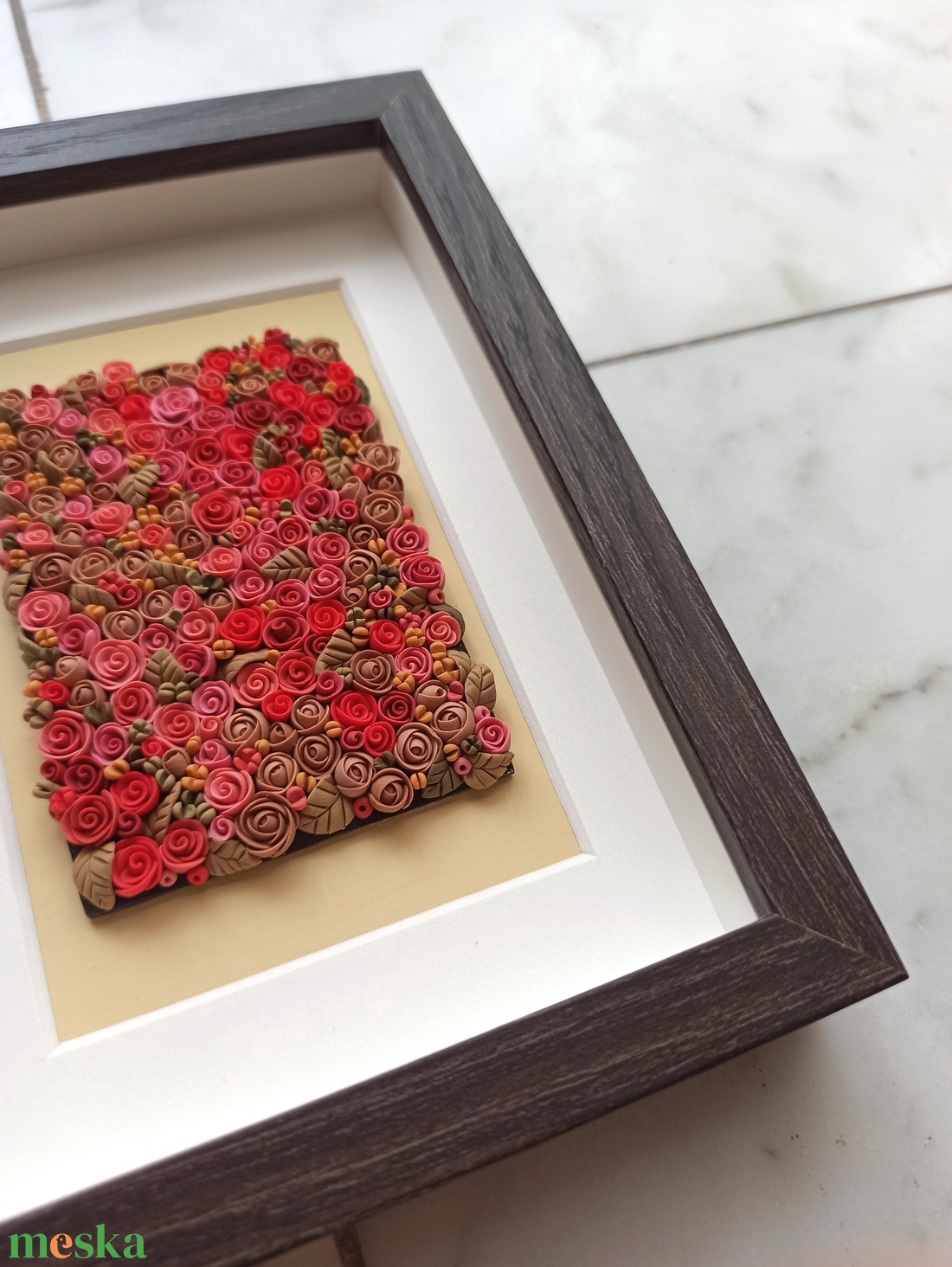 Pink virágtenger - 3D gyurma kép (S) - otthon & életmód - dekoráció - kép & falikép - 3d képek - Meska.hu