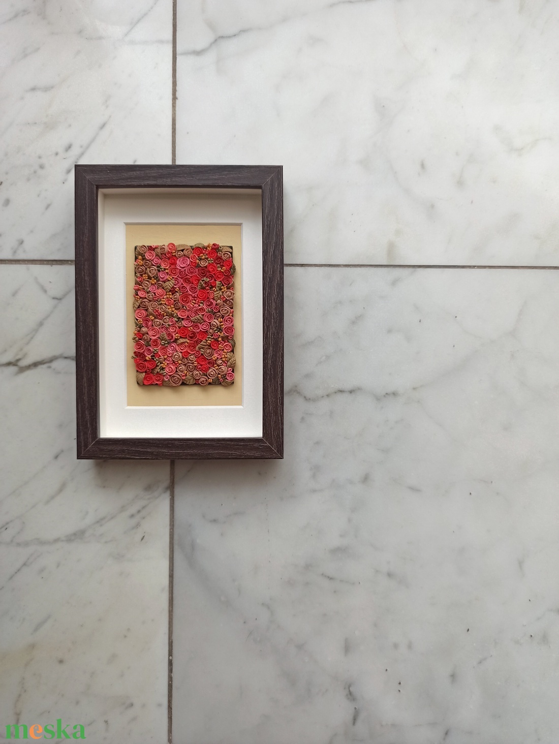 Pink virágtenger - 3D gyurma kép (S) - otthon & életmód - dekoráció - kép & falikép - 3d képek - Meska.hu