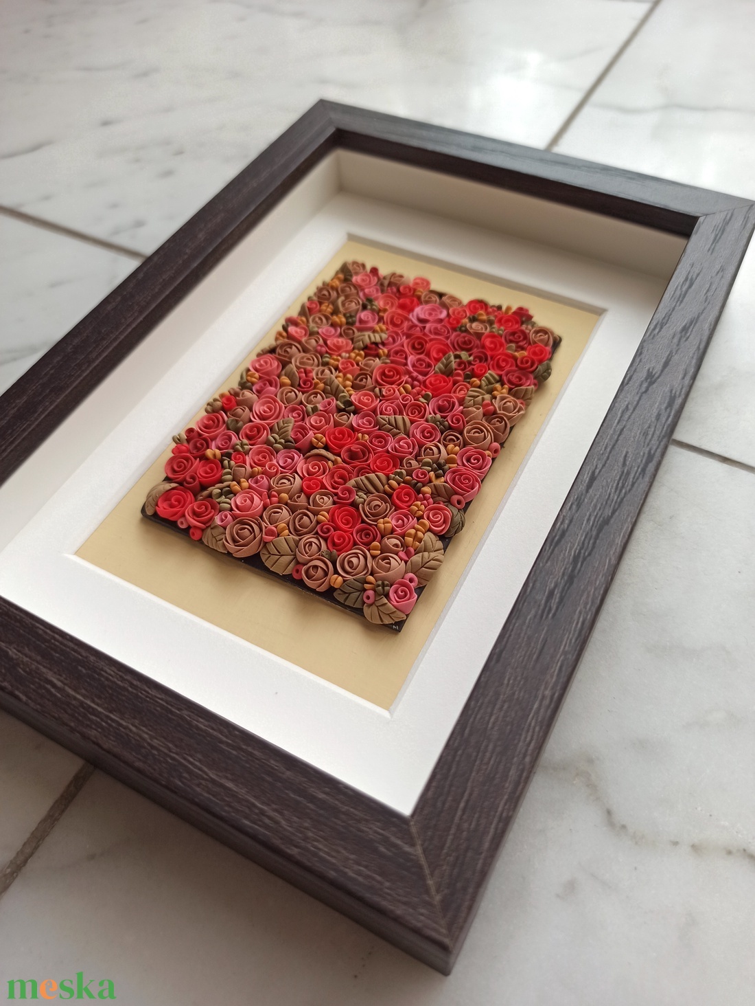 Pink virágtenger - 3D gyurma kép (S) - otthon & életmód - dekoráció - kép & falikép - 3d képek - Meska.hu