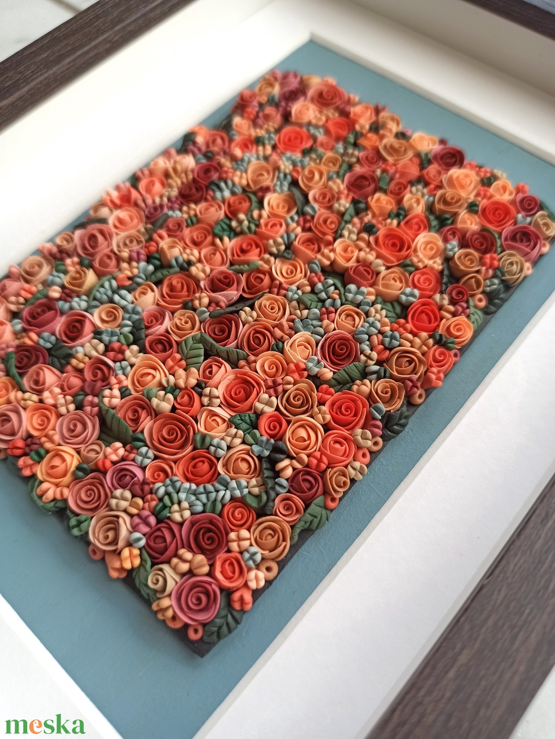 Terrakotta virágtenger - 3D gyurma kép (M) - otthon & életmód - dekoráció - kép & falikép - 3d képek - Meska.hu