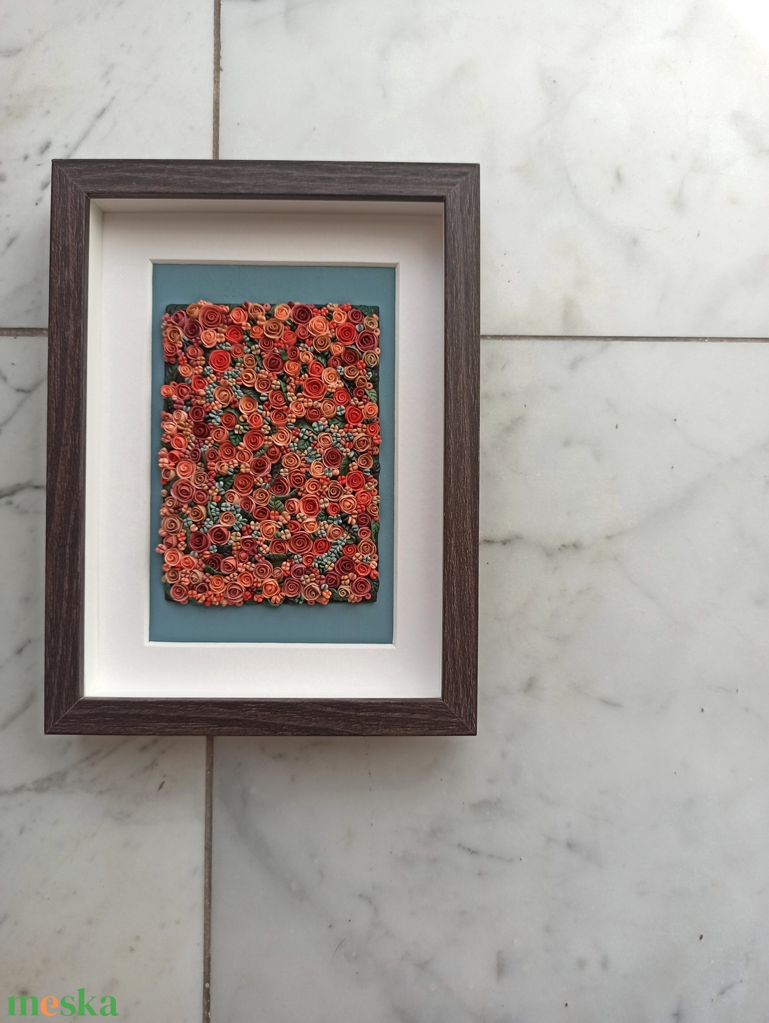 Terrakotta virágtenger - 3D gyurma kép (M) - otthon & életmód - dekoráció - kép & falikép - 3d képek - Meska.hu