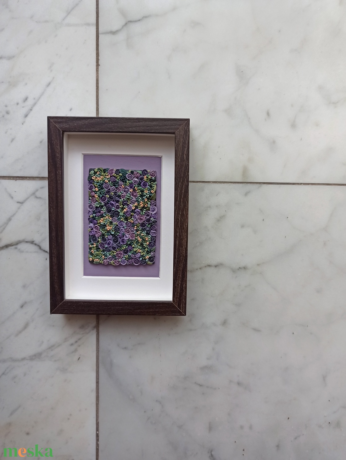 Lila virágtenger - 3D gyurma kép (S) - otthon & életmód - dekoráció - kép & falikép - 3d képek - Meska.hu