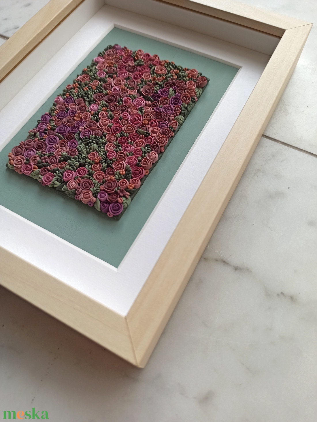 Mályva virágtenger - 3D gyurma kép (M) - otthon & életmód - dekoráció - kép & falikép - 3d képek - Meska.hu