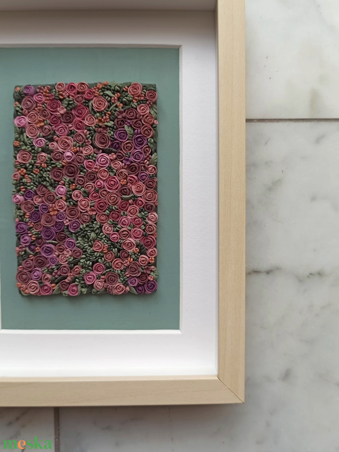 Mályva virágtenger - 3D gyurma kép (M) - otthon & életmód - dekoráció - kép & falikép - 3d képek - Meska.hu