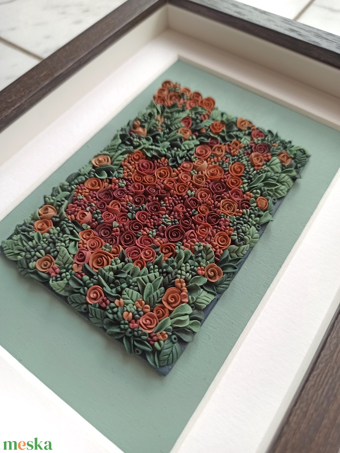 Őszi virágtenger - 3D gyurma kép (M) - otthon & életmód - dekoráció - kép & falikép - 3d képek - Meska.hu