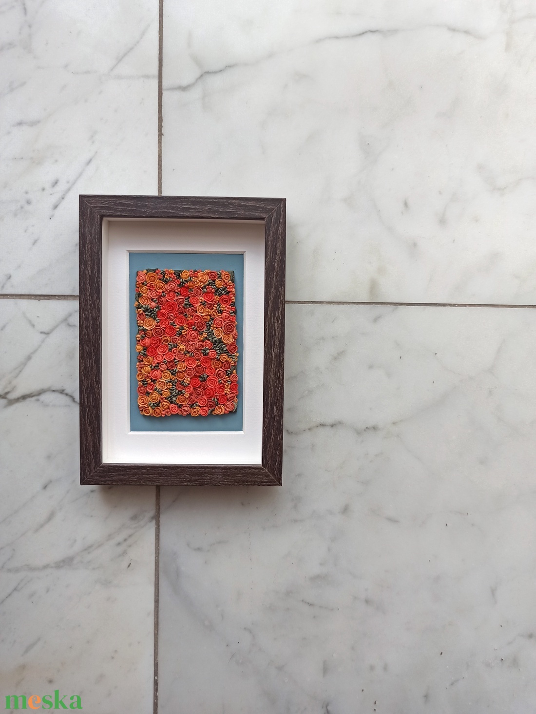 Tüzes virágtenger - 3D gyurma kép (S) - otthon & életmód - dekoráció - kép & falikép - 3d képek - Meska.hu