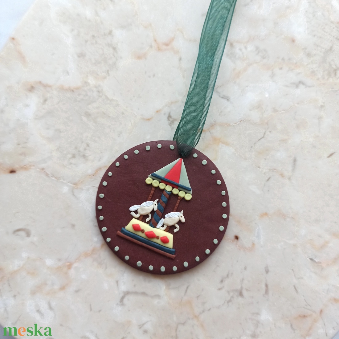 Gyurma karácsonyfadísz - körhinta - karácsony - karácsonyi lakásdekoráció - karácsonyfadíszek - Meska.hu