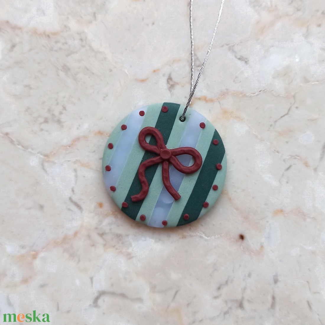 Gyurma karácsonyfadísz - masni - karácsony - karácsonyi lakásdekoráció - karácsonyfadíszek - Meska.hu