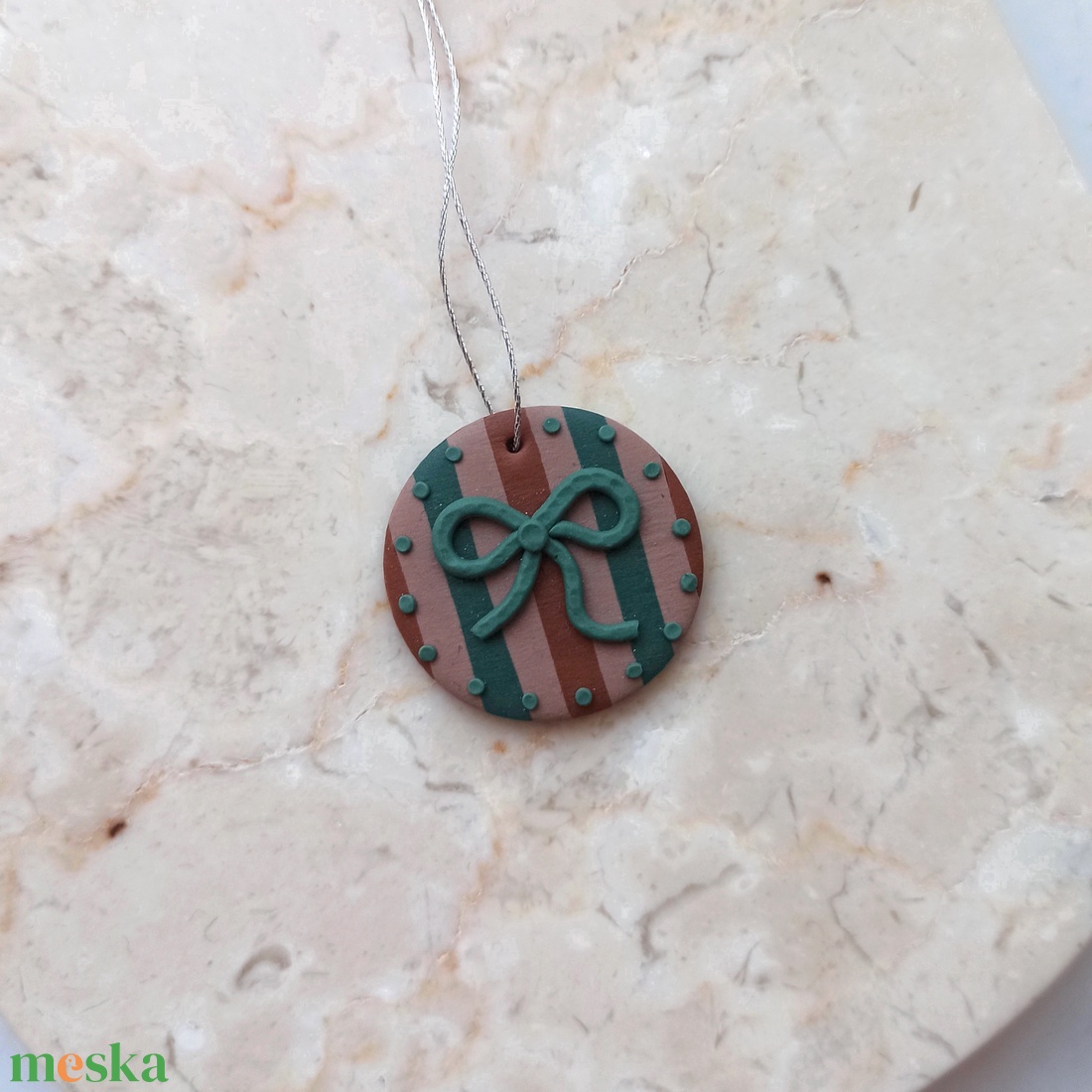 Gyurma karácsonyfadísz - masni - karácsony - karácsonyi lakásdekoráció - karácsonyfadíszek - Meska.hu