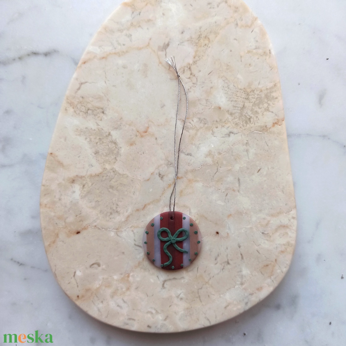 Gyurma karácsonyfadísz - masni - karácsony - karácsonyi lakásdekoráció - karácsonyfadíszek - Meska.hu