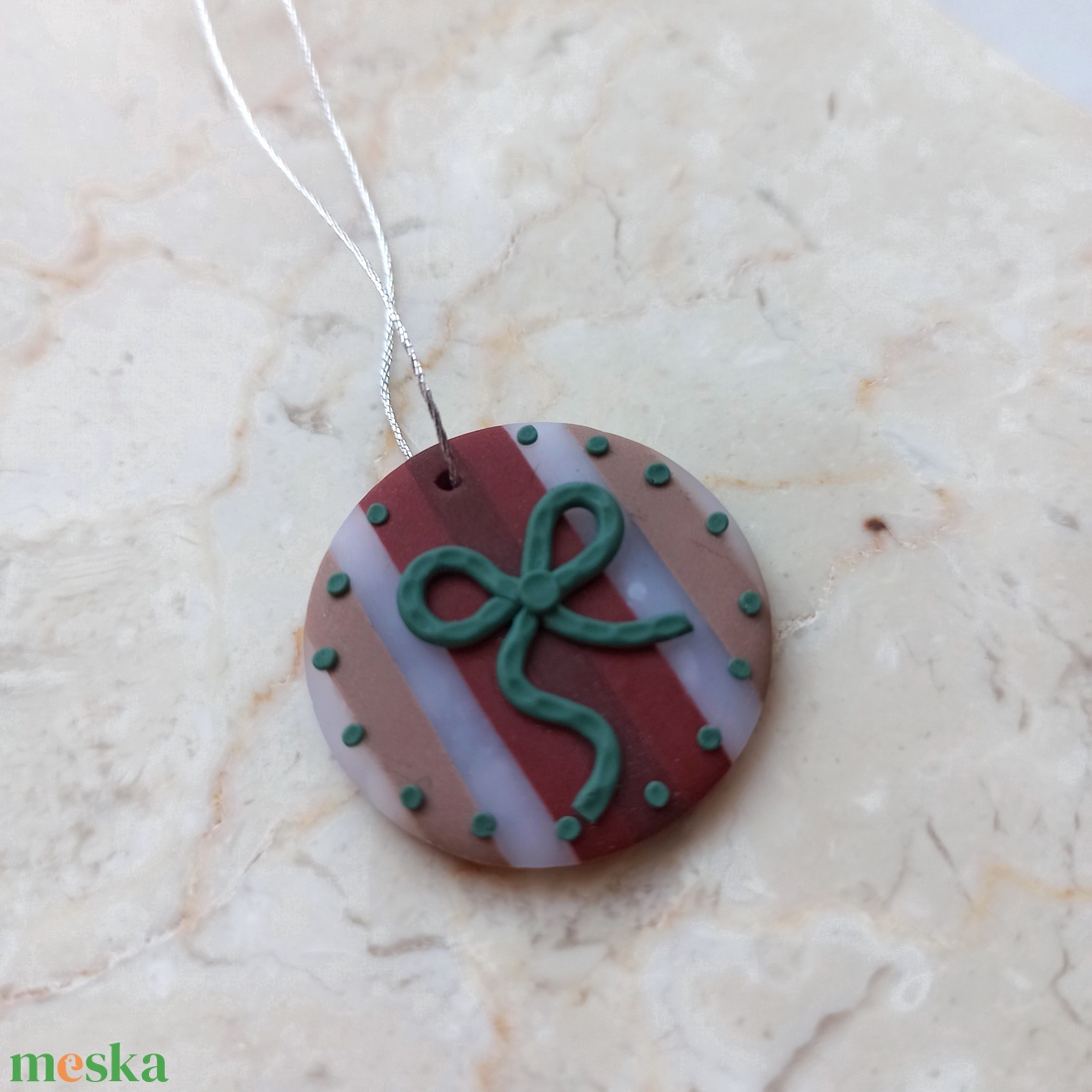 Gyurma karácsonyfadísz - masni - karácsony - karácsonyi lakásdekoráció - karácsonyfadíszek - Meska.hu