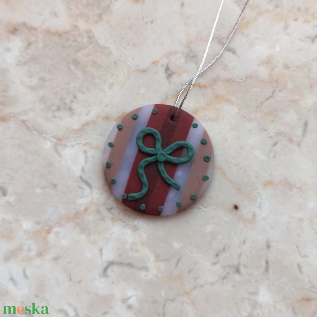 Gyurma karácsonyfadísz - masni - karácsony - karácsonyi lakásdekoráció - karácsonyfadíszek - Meska.hu