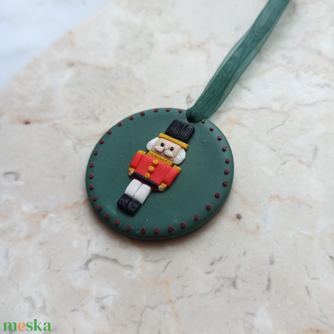 Gyurma karácsonyfadísz - diótörő - karácsony - karácsonyi lakásdekoráció - karácsonyfadíszek - Meska.hu