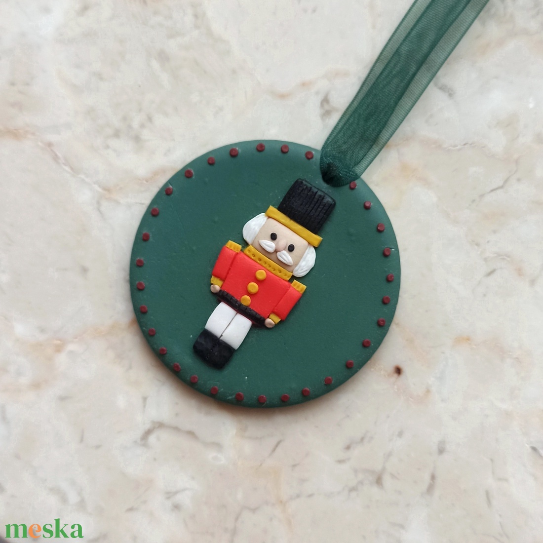 Gyurma karácsonyfadísz - diótörő - karácsony - karácsonyi lakásdekoráció - karácsonyfadíszek - Meska.hu