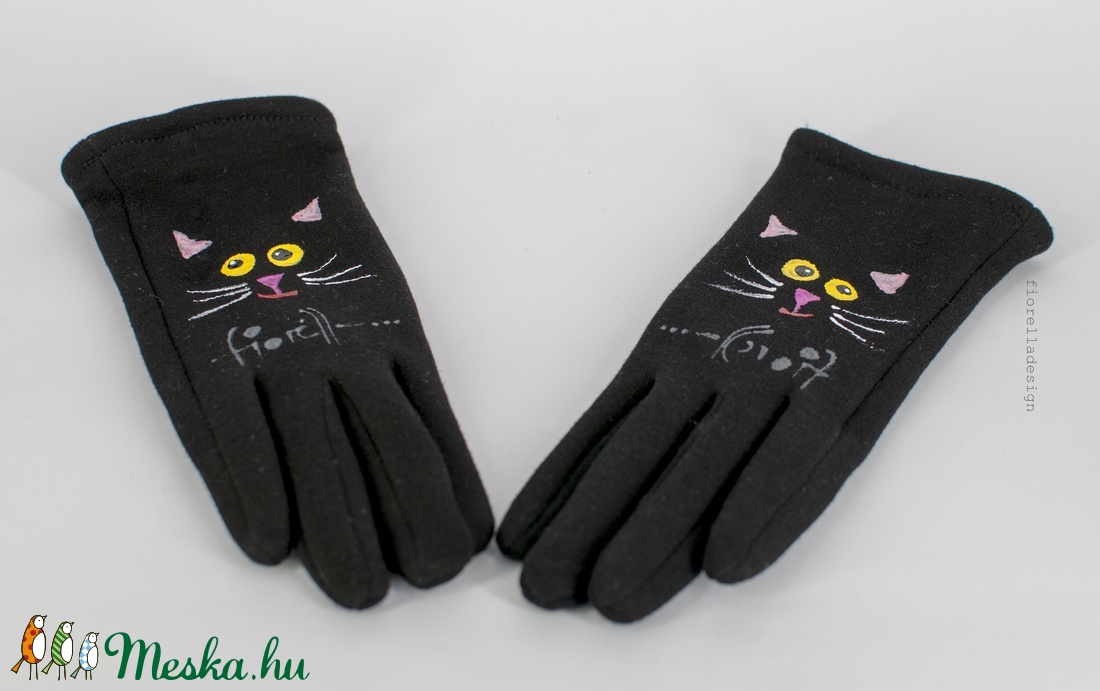 Fiorella kesztyű / vicces cicás -  - Meska.hu