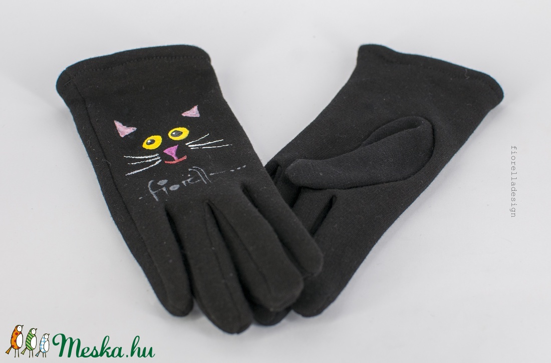 Fiorella kesztyű / vicces cicás -  - Meska.hu