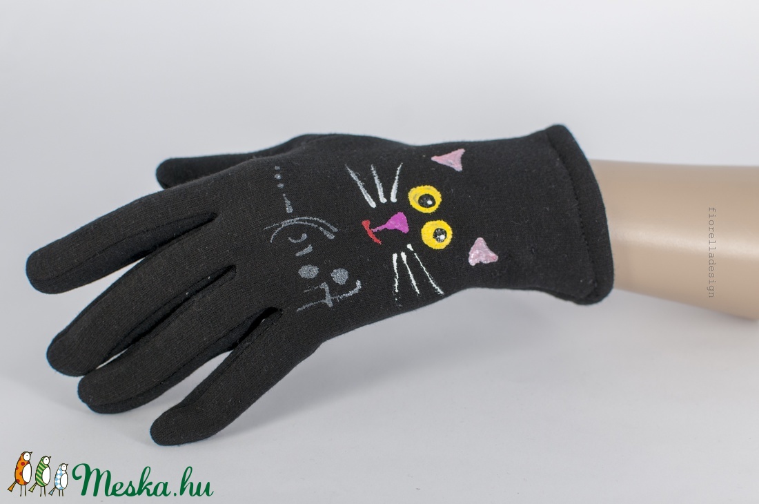 Fiorella kesztyű / vicces cicás -  - Meska.hu