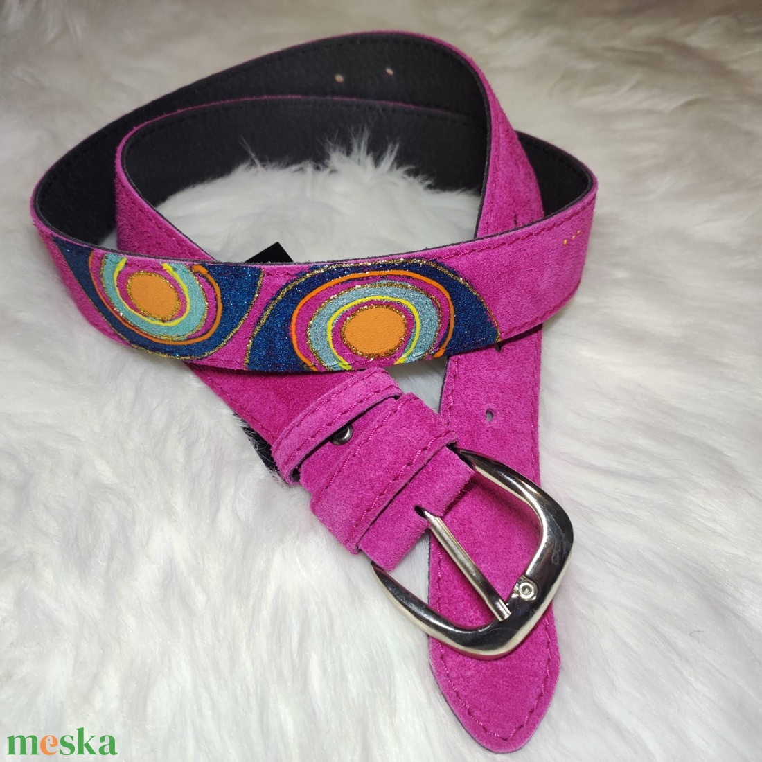 Fiorella marhabőr pink öv - otthon & életmód - dekoráció - manók - Meska.hu Fiorella marhabőr pink öv - otthon & életmód - dekoráció - manók - Meska.hu
