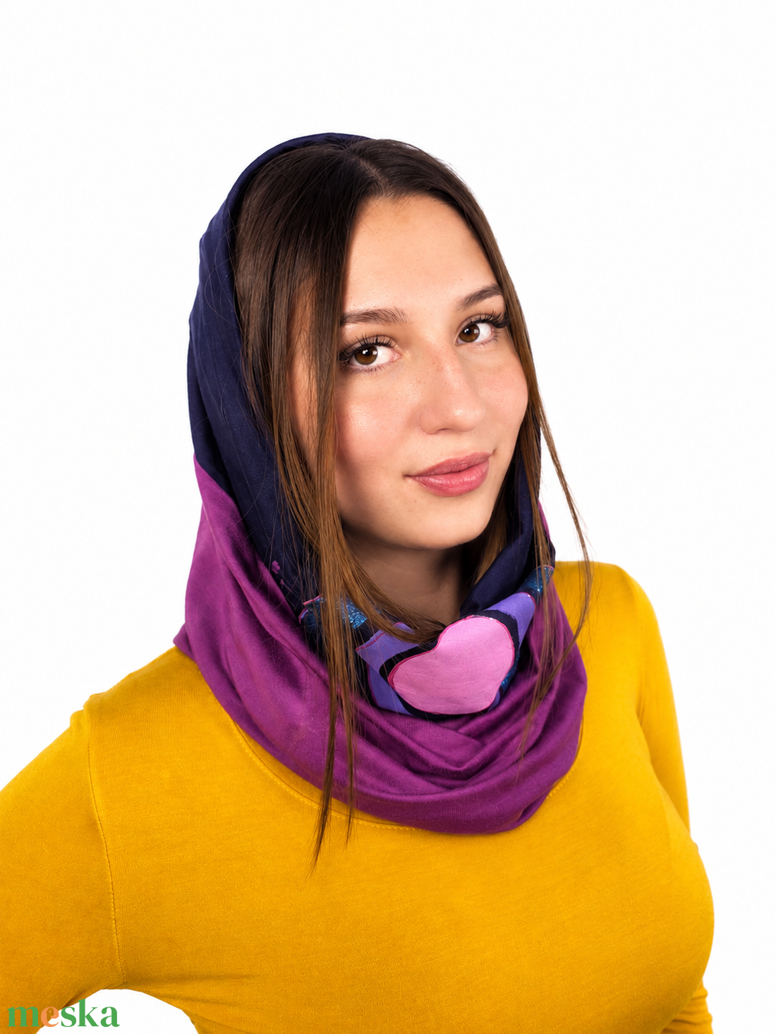 Fiorella Variella sötétkék-türkiz pinklila - ruha & divat - női ruha - ruha - Meska.hu