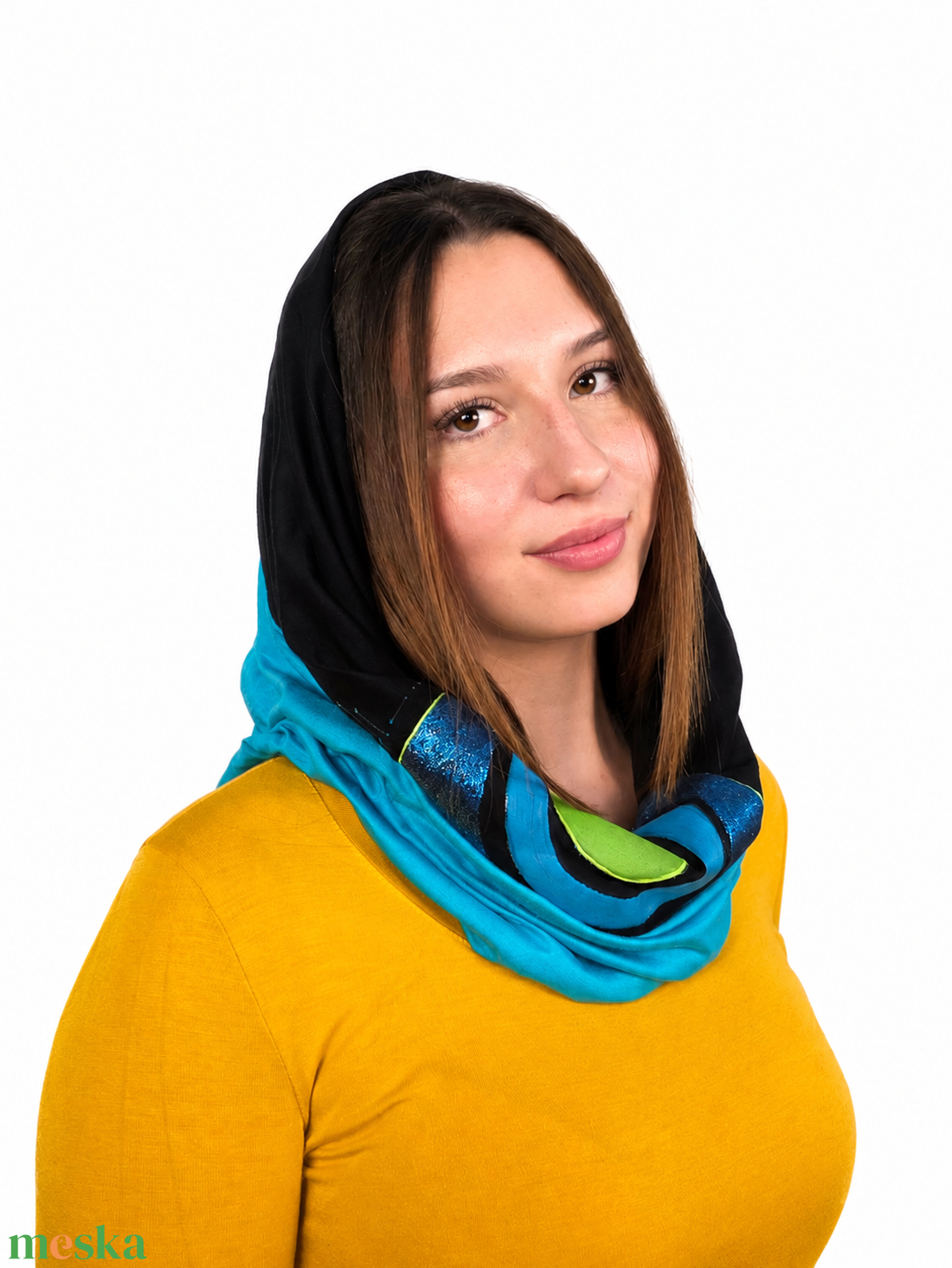 Fiorella Variella fekete-türkiz zöld - ruha & divat - női ruha - ruha - Meska.hu