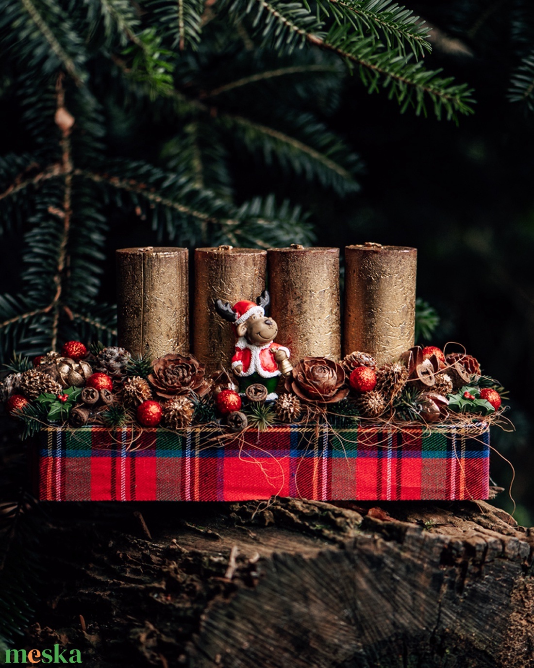 Szarvasos adventi koszorú - karácsony - adventi díszek - adventi koszorú - Meska.hu Szarvasos adventi koszorú - karácsony - adventi díszek - adventi koszorú - Meska.hu
