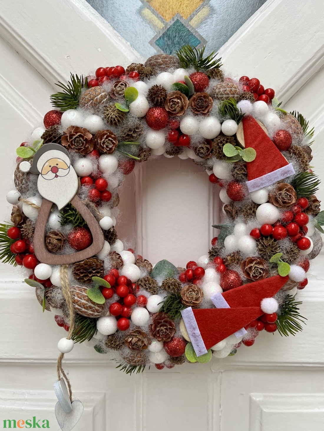 Téli kopogtató - otthon & életmód - dekoráció - ajtó- és ablak dekoráció - ajtódísz & kopogtató - Meska.hu