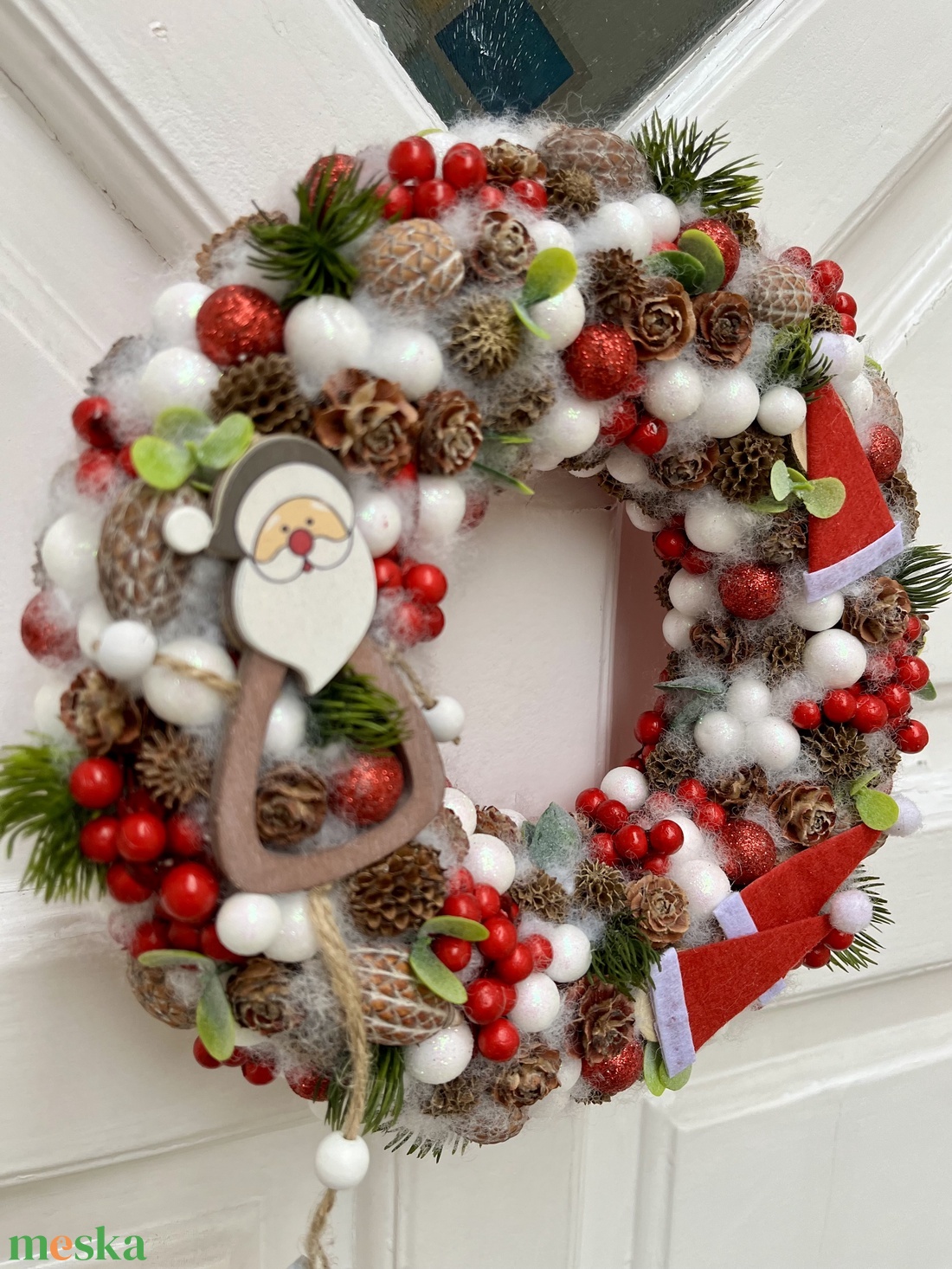 Téli kopogtató - otthon & életmód - dekoráció - ajtó- és ablak dekoráció - ajtódísz & kopogtató - Meska.hu