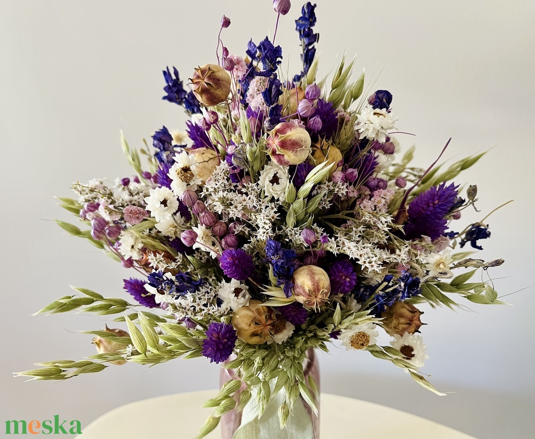  Esküvői csokor szárazvirágokból - esküvő - menyasszonyi- és dobócsokor - Meska.hu