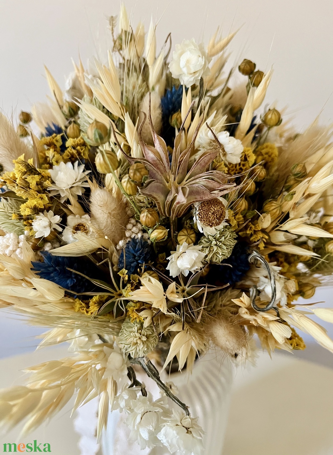 Szárazvirágcsokor - esküvő - menyasszonyi- és dobócsokor - Meska.hu