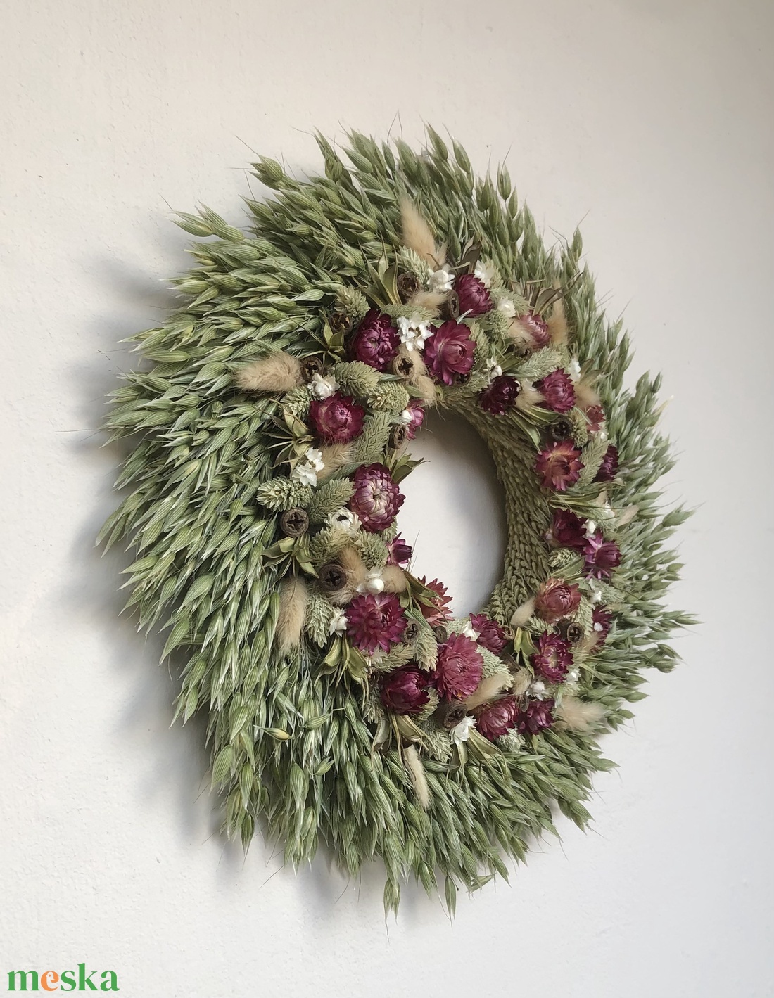 Magenta-zöld kopogtató - otthon & életmód - dekoráció - ajtó- és ablak dekoráció - ajtódísz & kopogtató - Meska.hu