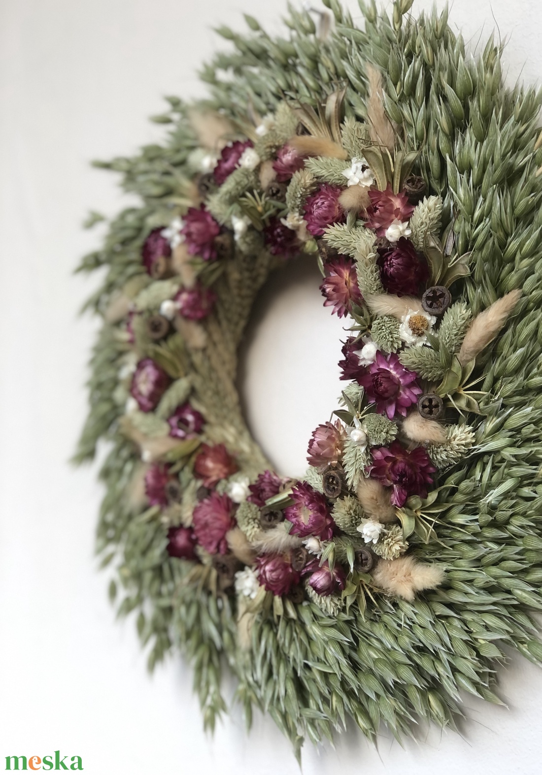 Magenta-zöld kopogtató - otthon & életmód - dekoráció - ajtó- és ablak dekoráció - ajtódísz & kopogtató - Meska.hu