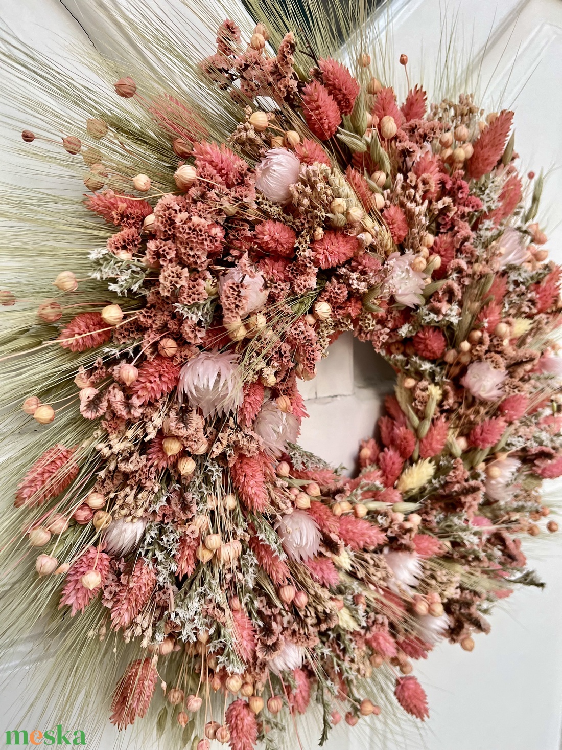 Vidám rózsaszín kopogtató - otthon & életmód - dekoráció - ajtó- és ablak dekoráció - ajtódísz & kopogtató - Meska.hu