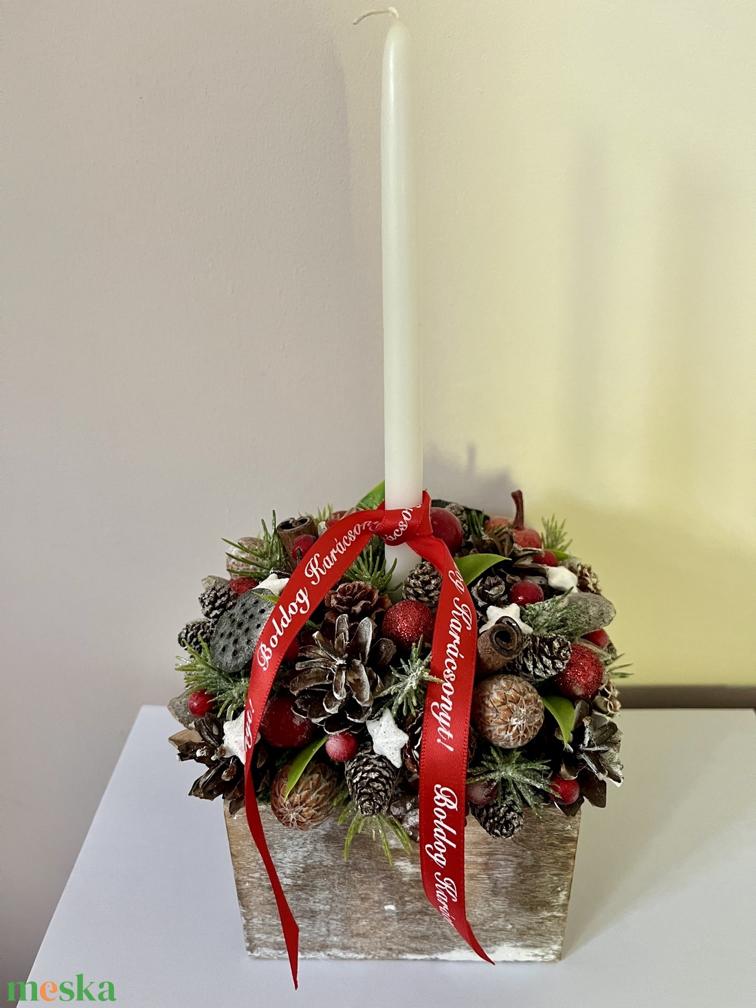 Adventi asztaldísz - karácsony - adventi díszek - adventi asztaldísz - Meska.hu