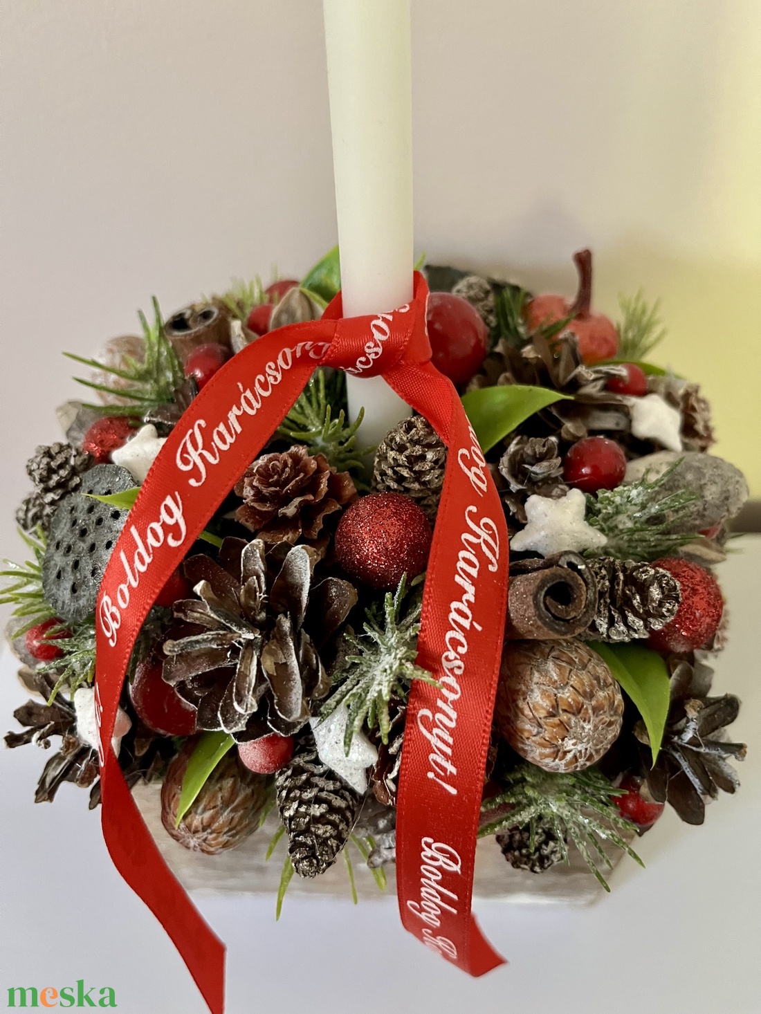 Adventi asztaldísz - karácsony - adventi díszek - adventi asztaldísz - Meska.hu