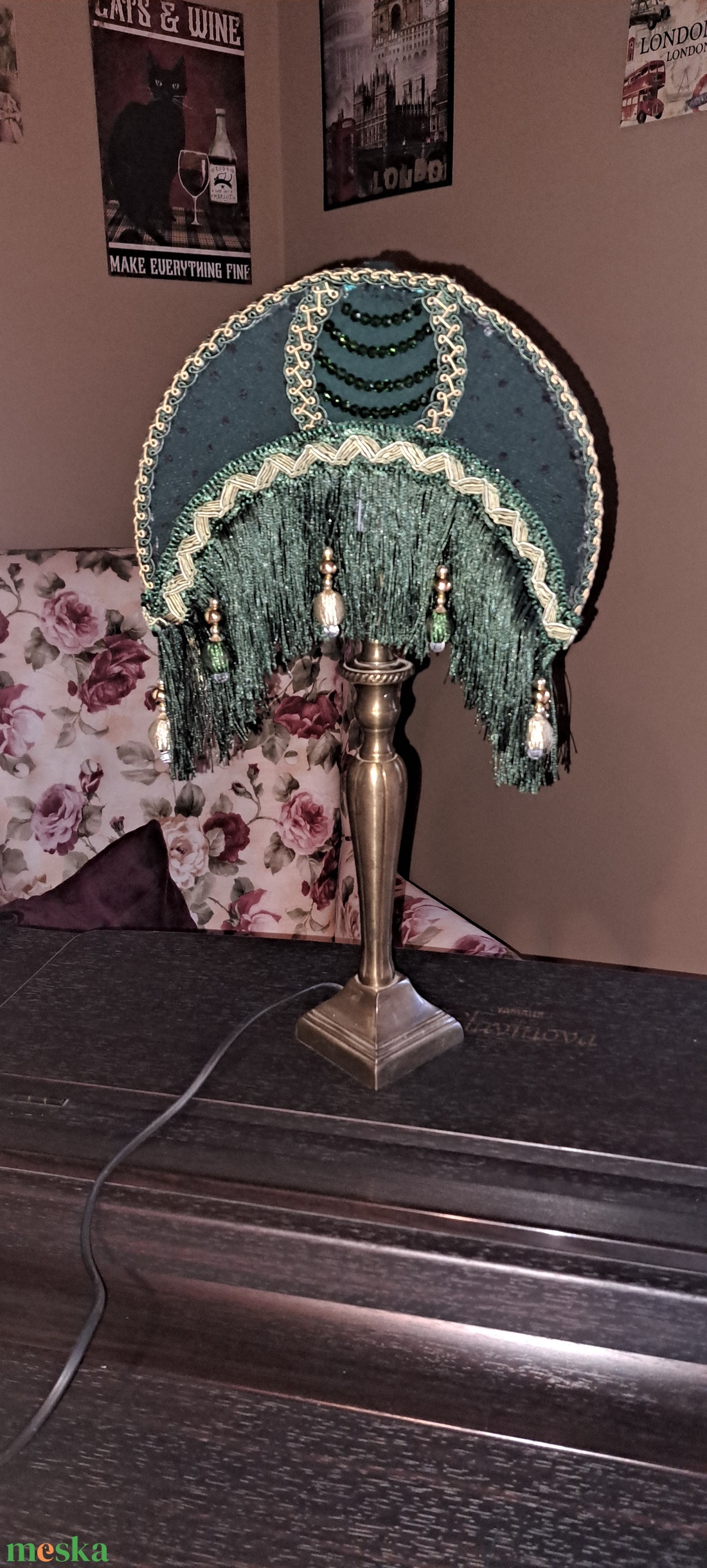 Vintage hangulatú asztali lámpa - otthon & életmód - lámpa - hangulatlámpa - Meska.hu