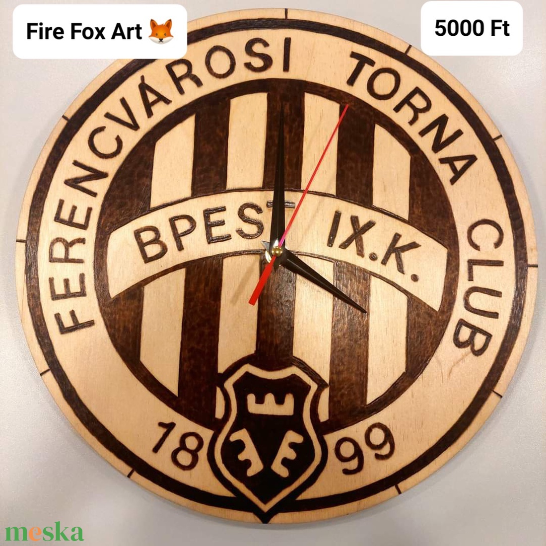 Ferencváros pirográf fa óra - otthon & életmód - dekoráció - fali és függő dekoráció - falióra & óra - Meska.hu Ferencváros pirográf fa óra - otthon & életmód - dekoráció - fali és függő dekoráció - falióra & óra - Meska.hu